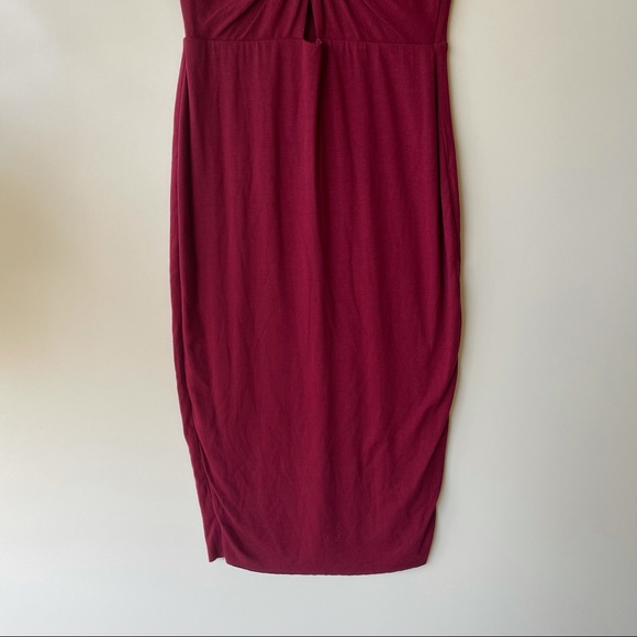 NWT Bailey 44 wine peekaboo knotted cut out dress - Picture 10 of 12
